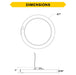 Halco DSK-7-CS-120V-PIR LED Surface Mount Disk Downlight 7 Inch 14W 1150Lm CCT Selectable 2700K/3000K/3500K/4000K/5000K 120V Non-Dimmable PIR Sensor (83902)
