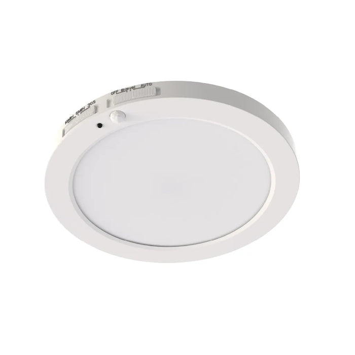 Halco DSK-7-CS-120V-PIR LED Surface Mount Disk Downlight 7 Inch 14W 1150Lm CCT Selectable 2700K/3000K/3500K/4000K/5000K 120V Non-Dimmable PIR Sensor (83902)