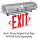 Halco EDG-AL-RTK Edgelit Exit Recessed Mount Trim Kit For Ceiling Or Wall With Bar Hangers And Anodized Aluminum Trim Plate (97105)