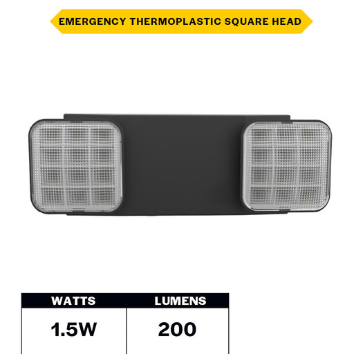 Halco Emergency Unit Thermoplastic Square Head Black Housing