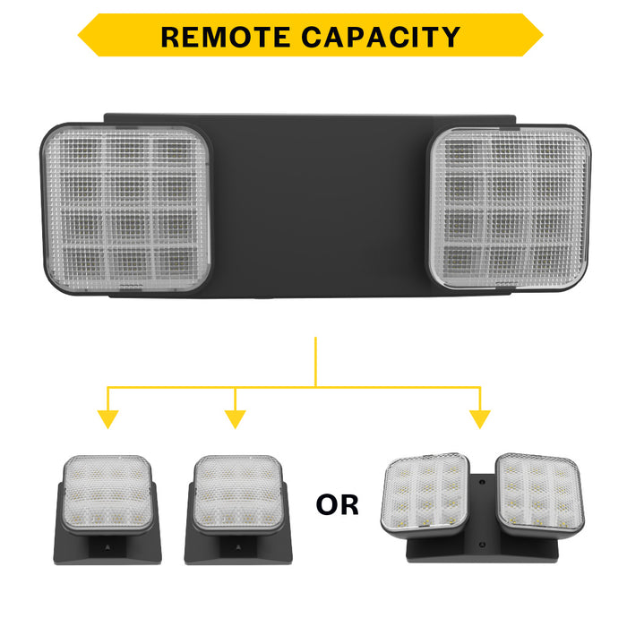 Halco Emergency Unit Thermoplastic Square Head Black Housing
