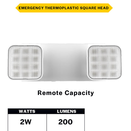 Halco Emergency Unit Thermoplastic Square Head White Housing