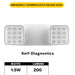 Halco Emergency Unit Thermoplastic Square Head White Housing