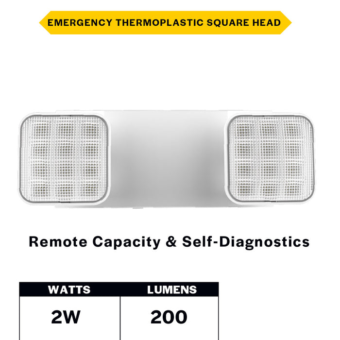 Halco Emergency Unit Thermoplastic Square Head White Housing