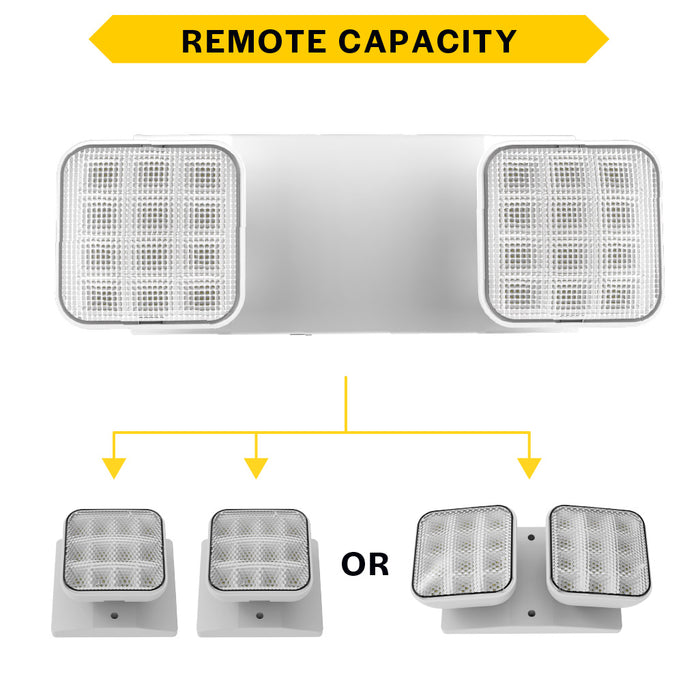 Halco Emergency Unit Thermoplastic Square Head White Housing