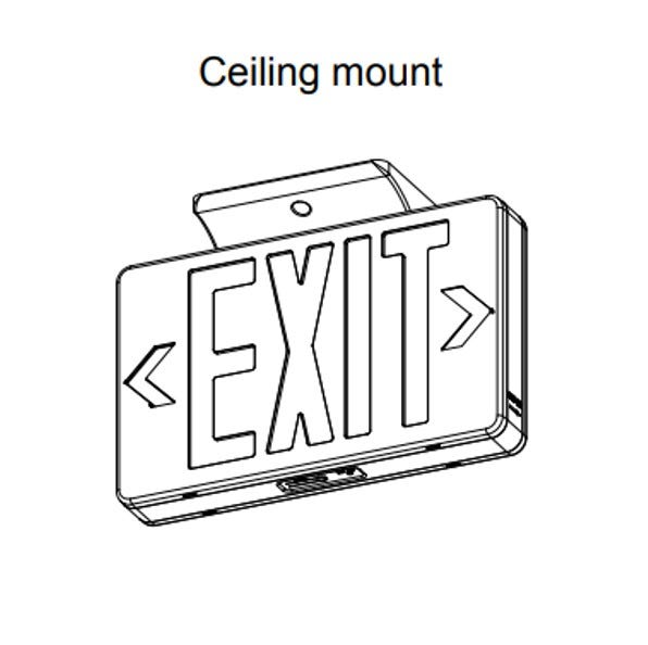 Halco EMG-EXE-BK-RG-RC Emergence Series Black Thermoplastic Exit Sign With Field-Selectable Red/Green Legend Single/Double Face With Remote Capacity B (97121)