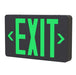 Halco EMG-EXE-BK-RG Emergence Series Black Thermoplastic Exit Sign With Field-Selectable Red/Green Legend Single/Double Face With Battery Backup T20 (97120)
