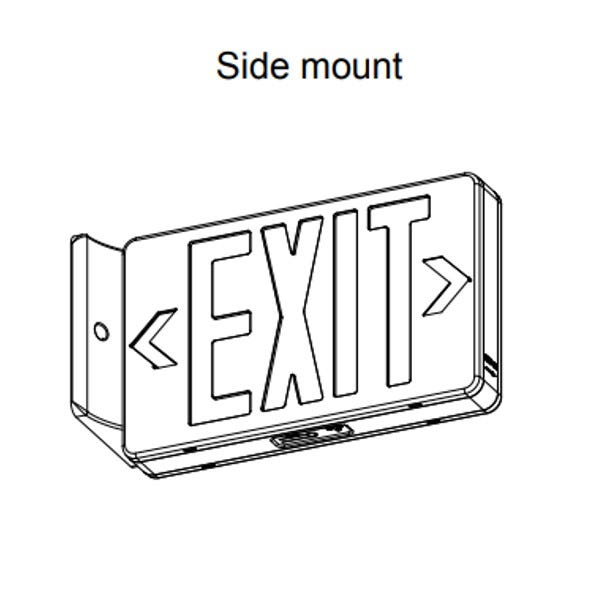 Halco EMG-EXE-BK-RG-RC Emergence Series Black Thermoplastic Exit Sign With Field-Selectable Red/Green Legend Single/Double Face With Remote Capacity B (97121)