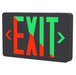 Halco EMG-EXE-BK-RG Emergence Series Black Thermoplastic Exit Sign With Field-Selectable Red/Green Legend Single/Double Face With Battery Backup T20 (97120)