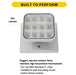 Halco EMG-RH-1-IND-SQ-WH Remote Head Indoor Single Square White 1W LED 3.6-15VDC Input (98053)