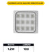Halco EMG-RH-1-IND-SQ-WH Remote Head Indoor Single Square White 1W LED 3.6-15VDC Input (98053)