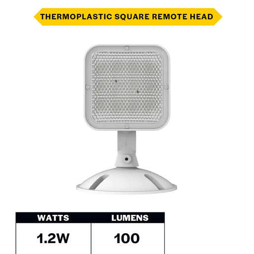 Halco EMG-RH-1-OUT-SQ-WH Remote Head Outdoor Single Square White 1W LED 3.6-15VDC Input (98057)