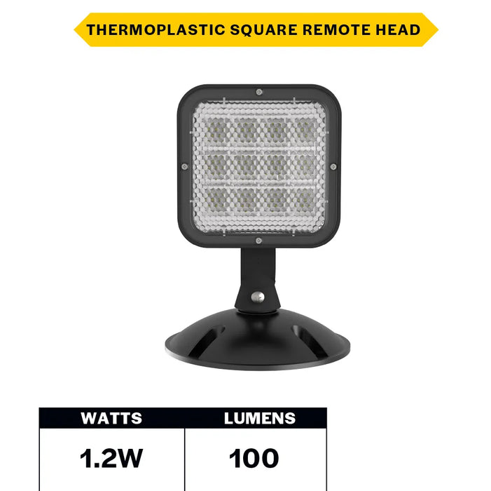 Halco EMG-RH-1-OUT-SQ-BK Remote Head Outdoor Single Square Black 1W LED 3.6-15VDC Input (98065)