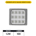 Halco EMG-RH-1-IND-SQ-GY Remote Head Indoor Single Square Gray 1.2W LED 3.6-15VDC Input (98069)