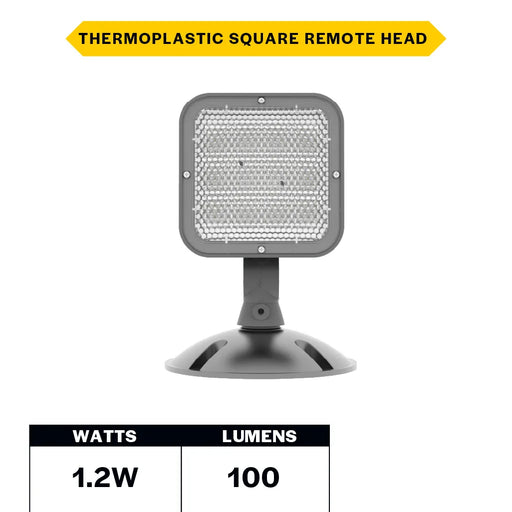 Halco EMG-RH-1-OUT-SQ-GY Remote Head Outdoor Single Square Gray 1.2W LED 3.6-15VDC Input (98073)
