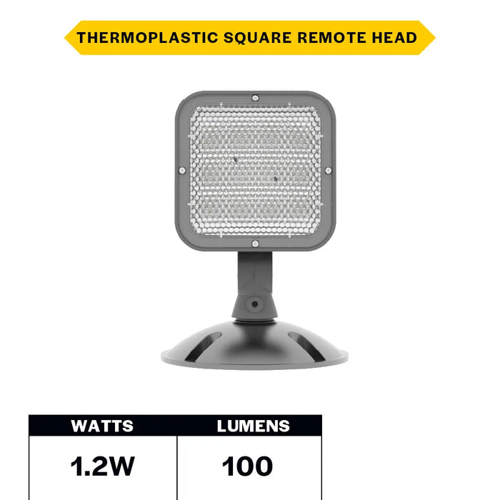 Halco EMG-RH-1-OUT-SQ-GY Remote Head Outdoor Single Square Gray 1.2W LED 3.6-15VDC Input (98073)