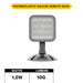 Halco EMG-RH-1-OUT-SQ-GY Remote Head Outdoor Single Square Gray 1.2W LED 3.6-15VDC Input (98073)