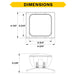 Halco EMG-RH-1-IND-SQ-GY Remote Head Indoor Single Square Gray 1.2W LED 3.6-15VDC Input (98069)