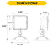 Halco EMG-RH-1-OUT-SQ-GY Remote Head Outdoor Single Square Gray 1.2W LED 3.6-15VDC Input (98073)