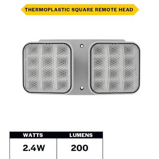Halco EMG-RH-2-IND-SQ-WH Remote Head Indoor Double Square White 2W LED 3.6-15VDC Input (98054)