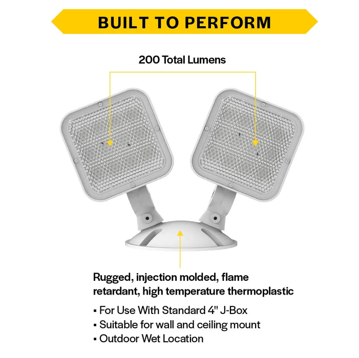 Halco EMG-RH-2-OUT-SQ-WH Remote Head Outdoor Double Square White 2W LED 3.6-15VDC Input (98058)