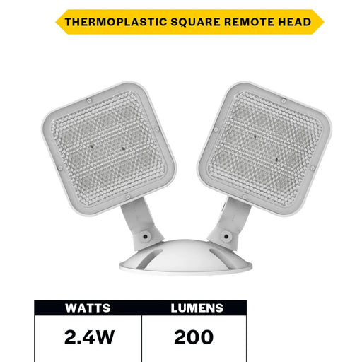 Halco EMG-RH-2-OUT-SQ-WH Remote Head Outdoor Double Square White 2W LED 3.6-15VDC Input (98058)
