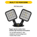 Halco EMG-RH-2-OUT-SQ-BK Remote Head Outdoor Double Square Black 2W LED 3.6-15VDC Input (98066)