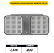 Halco EMG-RH-2-IND-SQ-GY Remote Head Indoor Double Square Gray 2.4W LED 3.6-15VDC Input (98070)