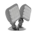Halco EMG-RH-2-OUT-SQ-GY Remote Head Outdoor Double Square Gray 2.4W LED 3.6-15VDC Input (98074)
