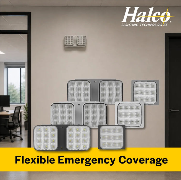 Halco EMG-RH-1-IND-SQ-GY Remote Head Indoor Single Square Gray 1.2W LED 3.6-15VDC Input (98069)