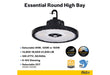 Halco ERHB-2-LS-CS-U Essential Round LED High Bay Wattage/CCT Selectable 90W/120W/150W 4000K/5000K 120-277V 0-10V Dimming Black (37311)