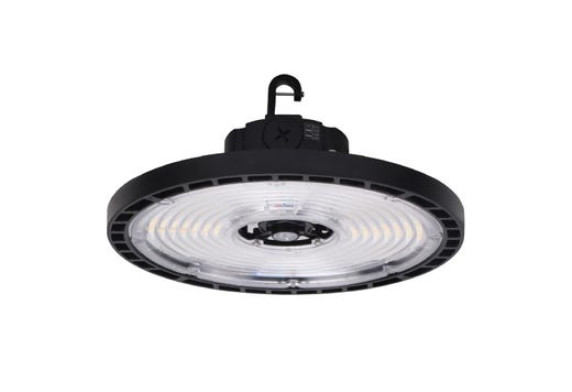 Halco ERHB-3-LS-CS-U Essential Round LED High Bay Wattage/CCT Selectable 120W/150W/200W 4000K/5000K 120-277V 0-10V Dimming Black (37312)