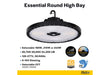 Halco ERHB-4-LS-CS-U Essential Round LED High Bay Wattage/CCT Selectable 180W/210W/240W 4000K/5000K 120-277V 0-10V Dimming Black (37313)