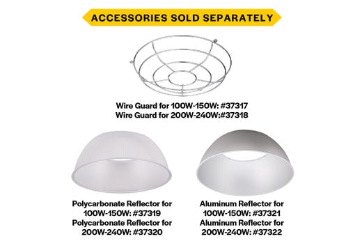 Halco ERHB-2-LS-CS-U Essential Round LED High Bay Wattage/CCT Selectable 90W/120W/150W 4000K/5000K 120-277V 0-10V Dimming Black (37311)