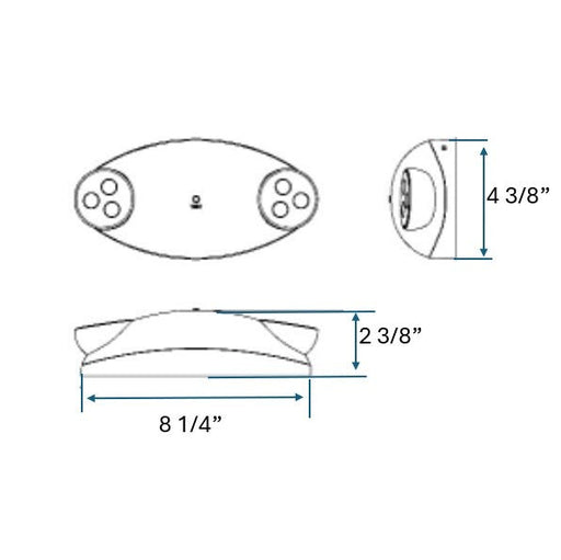 Halco EV-EME-R-BK-RC Evade Emergency Unit Black Thermoplastic 2 Head Round With Remote Capacity And Battery Backup (96009)