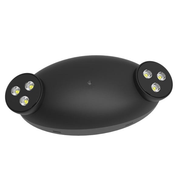 Halco EV-EME-R-BK-RC Evade Emergency Unit Black Thermoplastic 2 Head Round With Remote Capacity And Battery Backup (96009)