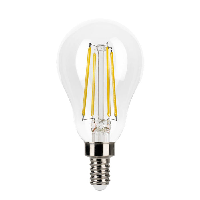 Halco 5A15-CL-FLED4-930-E12-D LED Filament A15 Lamp Candelabra E12 Base 3000K 5W 450Lm Clear 90 CRI 120V Dimmable (82501)