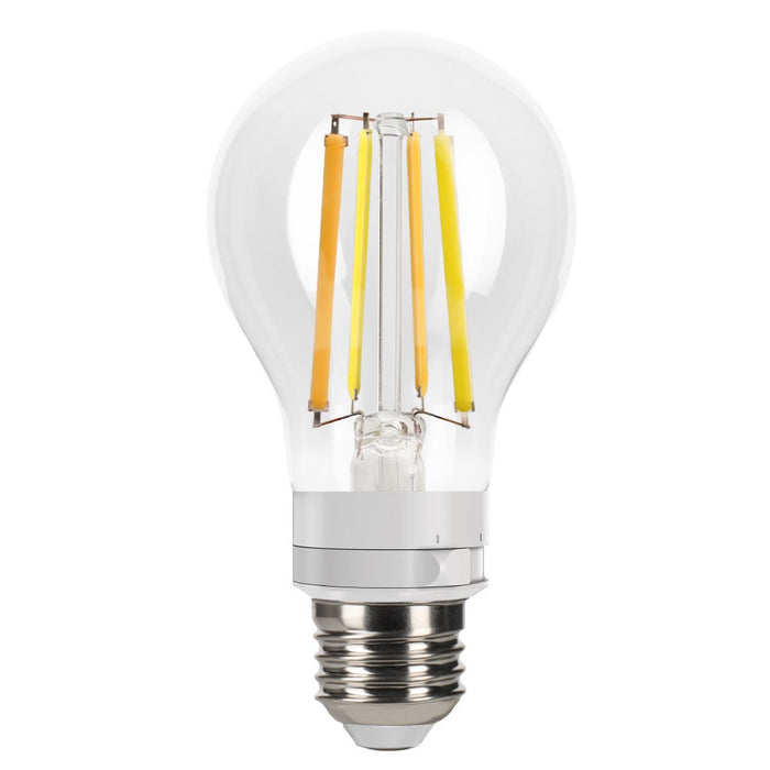 Halco 9A19-CL-FLED4-9CS-E26-D LED Filament A19 Lamp E26 Base CCT Selectable 2700K/3000K/3500K/4000K/5000K 8.8W 800Lm Clear 90 CRI 120V Dimmable (82533)
