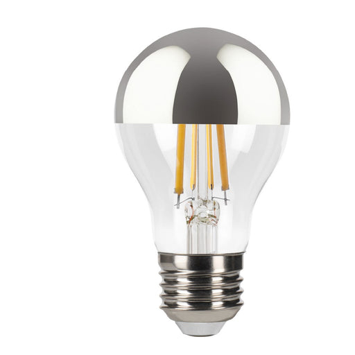 Halco 9A19-CL-FLED4-927-E26-D-SB LED Filament A19 Silver Bowl Lamp Medium E26 Base 2700K 8.8W 800Lm Clear 90 CRI 120V Dimmable (82711)