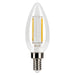 Halco 3B11-CL-FLED4-927-E12-D LED Filament B11 Lamp Candelabra E12 Base 2700K 3.3W 300Lm Clear 90 CRI 120V Dimmable (82549)