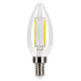 Halco 3B11-CL-FLED4-930-E12-D LED Filament B11 Lamp Candelabra E12 Base 3000K 3.3W 300Lm Clear 90 CRI 120V Dimmable (82550)