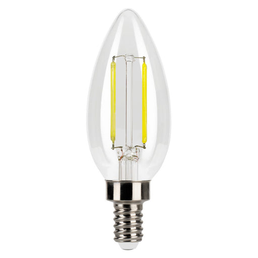 Halco 3B11-CL-FLED4-950-E12-D LED Filament B11 Lamp Candelabra E12 Base 5000K 3.3W 300Lm Clear 90 CRI 120V Dimmable (82551)