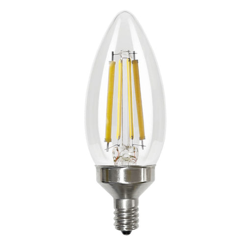 Halco 9B11-CL-FLED4-930-E12-D LED Filament B11 Lamp Candelabra E12 Base 3000K 8.8W 800Lm Clear 90 CRI 120V Dimmable (82562)