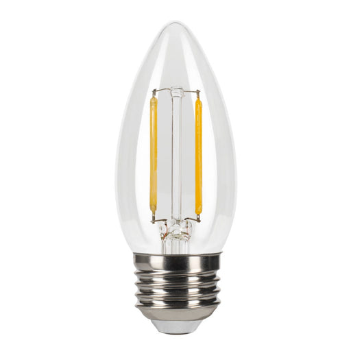 Halco 3B11-CL-FLED4-927-E26-D LED Filament B11 Lamp Medium E26 Base 2700K 3.3W 300Lm Clear 90 CRI 120V Dimmable (82573)
