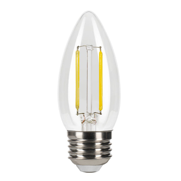 Halco 3B11-CL-FLED4-930-E26-D LED Filament B11 Lamp Medium E26 Base 3000K 3.3W 300Lm Clear 90 CRI 120V Dimmable (82574)
