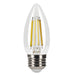 Halco 9B11-CL-FLED4-930-E26-D LED Filament B11 Lamp Medium E26 Base 3000K 8.8W 800Lm Clear 90 CRI 120V Dimmable (82586)