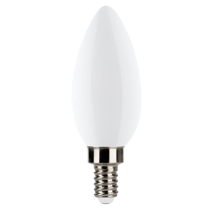 Halco 3B11-FR-FLED4-927-E12-D LED Filament B11 Lamp Candelabra E12 Base 2700K 3.3W 300Lm Frosted 90 CRI 120V Dimmable (82552)