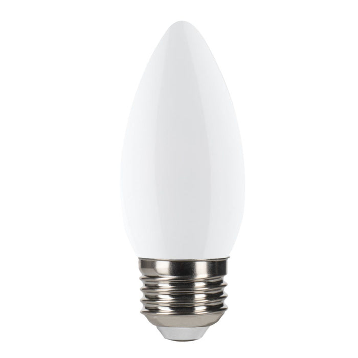Halco LSB11-FR-FLED4-930-E26-D LED Filament Bullet B11 Bulb E26 Base 3000K 3-Step Built In Dimming Selectable 1.5W/3W/5W 80Lm/300Lm/800Lm 90 CRI 120V Frosted (82595)