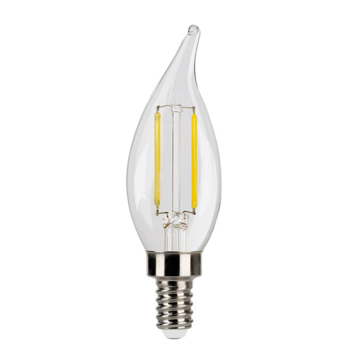 Halco 3CA11-CL-FLED4-930-E12-D LED Filament CA11 Lamp Candelabra E12 Base 3000K 3.3W 300Lm Clear 90 CRI 120V Dimmable (82598)