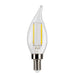 Halco 3CA11-CL-FLED4-930-E12-D LED Filament CA11 Lamp Candelabra E12 Base 3000K 3.3W 300Lm Clear 90 CRI 120V Dimmable (82598)
